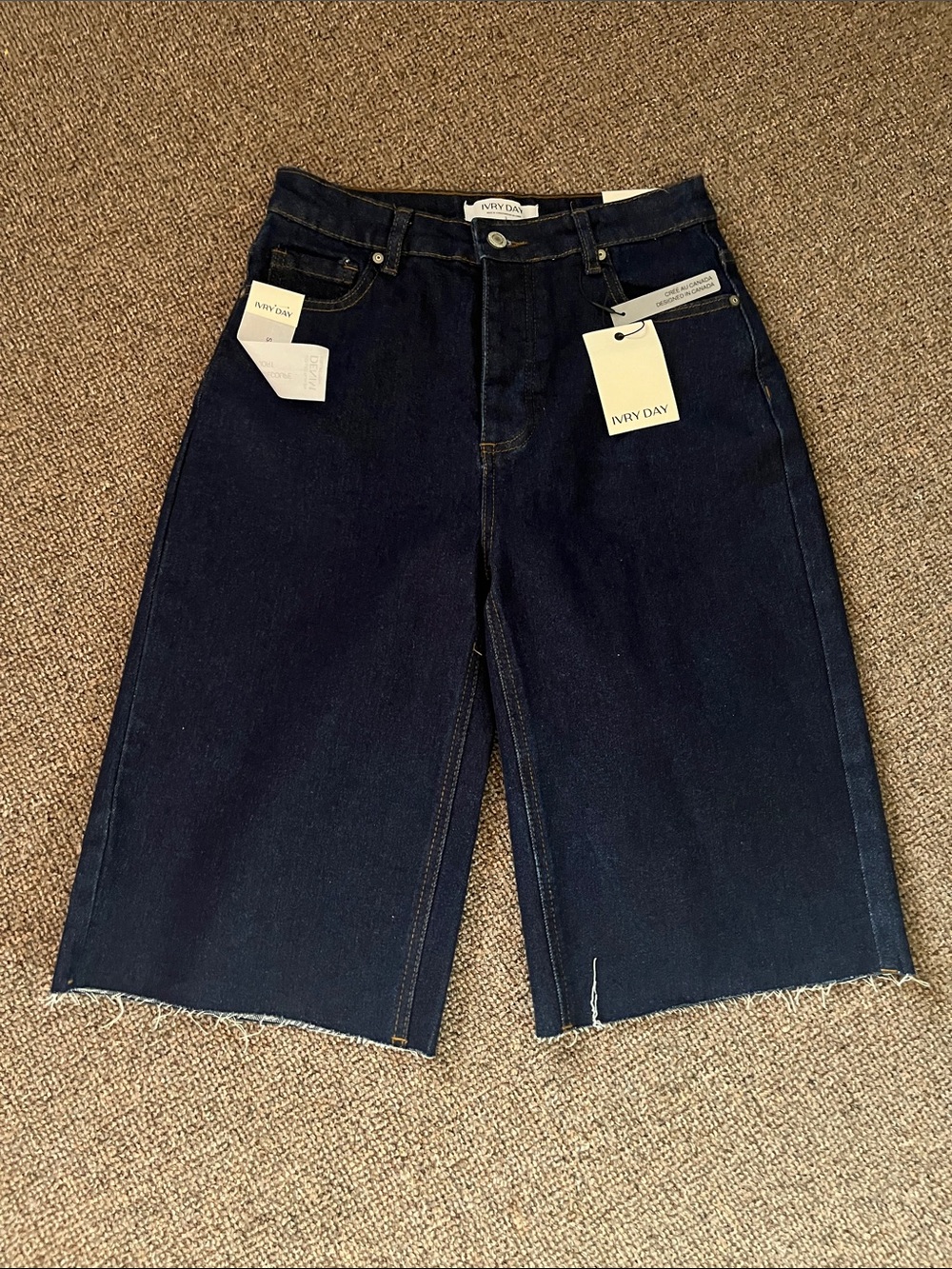 Women's Dark Indigo Cut Off Denim Jorts